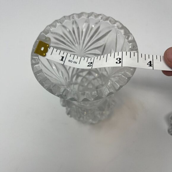 Vintage lead crystal vase small Czech Bohemian - Picture 9 of 10